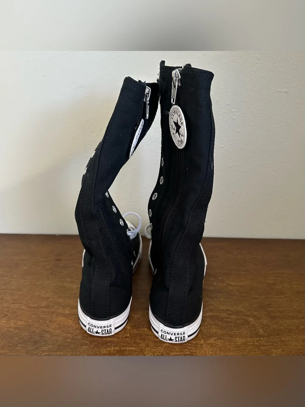 Converse All-Star Chuck Taylor Black Knee High Boots Youth Size 3